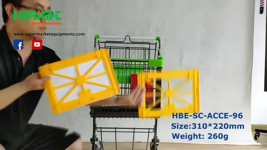Molduras de propaganda de carrinho de compras de plástico de supermercado